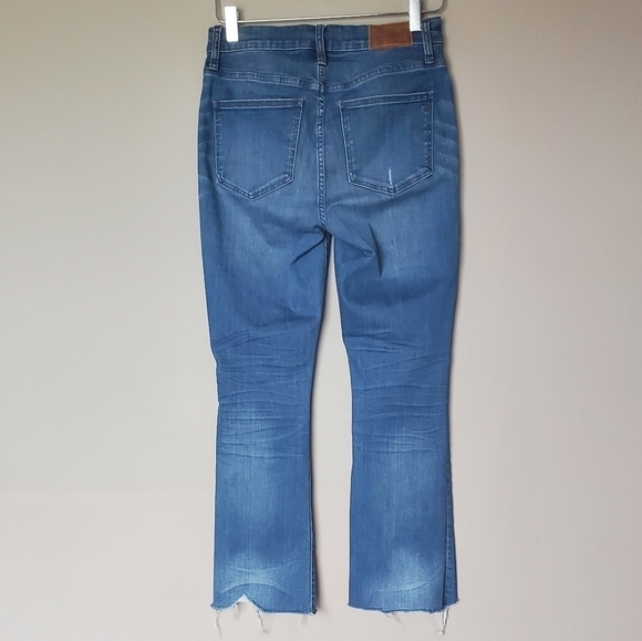 Madewell Cali Denim-Boot Cut Distressed Button Fly Jeans 26 - Picture 3 of 11